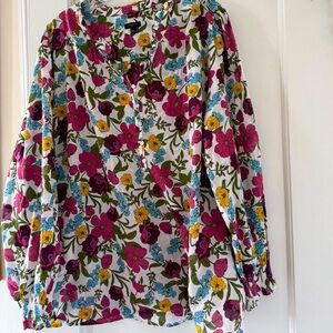 Talbots Plus Floral Blouse 3X
